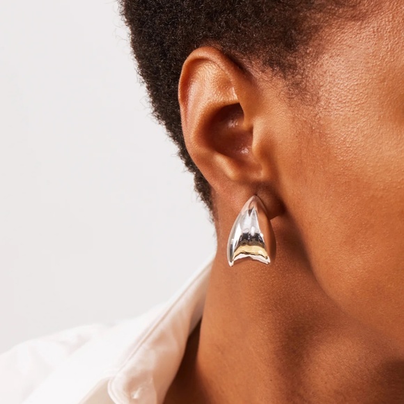 Jenny Bird Nouveaux Puff Earrings - Silver - Picture 3 of 9